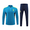 Miniatyrbillede 3 af 3: Paris-inspireret træningsdragt med halv lynlås - Fodbolduniform til hold, langærmet, efterår/vinter, herre, voksen Blue set XXXL