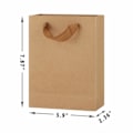 Pikkukuva 3 / 5: Paperikassit kahvoilla 25 kpl 5,9\" P x 2,4\" L x 7,9\" Ruskea
