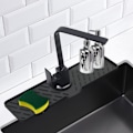 Miniatyrbillede 1 af 5: IC Silikonkran Stænkskærm, 45,72 cm x 15,00 cm, til Køkken, Badeværelse, Vaskeri, Vask Pryler Vaskemateriale (Sort)