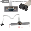 Miniatyrbillede 1 af 5: IC Seriell 9-polet DB9 RS232 Moderkort Com Port Ribbon Kabel Forbindelse