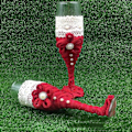 Miniatyrbillede 3 af 5: IC 2 stk. Bryllupsglas Mode Toast Brød Bryllupsglas Krystal Champagnefløjter Brud og