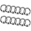 Miniatyrbilde 1 av 5: 12 Stykker Ringmutter, 304 Rustfritt Stål Ringmuttere, M8 Øyemutter, Øyemuttere, Løfteringer, Øyebolt for Løftetilbehør og Taufitting