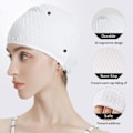Miniatyrbillede 2 af 5: IC Cap bubbelform for at reducere vandmodstand, genanvendelig cap til kvinder og mænd Hold frisuren uændret - hvid