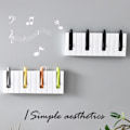 Miniatyrbillede 4 af 5: IC Pianotangenter Krokhängare Väggmonterad klädhängare Creative Wall H Sort