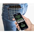 Miniatyrbild 3 av 5: IC Pop Up Korthållare Aluminium Läder RFID & NFC skydd Sedelfack Svart