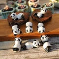 Miniatyrbillede 2 af 4: IC 8 stk Søde Panda Keramiske Spisepindeholdere
