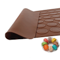Miniatyrbillede 2 af 3: IC 2 stk Silikon Macaron Bageplader 48 Huller 38*28cm Enkeltsidet