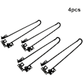 Miniatyrbillede 1 af 5: Pieces Sammenklappelige Hårnålebordsben, Sorte Kraftige Metal To Stangs Støtteben DIY Møbeltilbehør Bænk/Computerbordsben Højde 51cm..DEBUNS