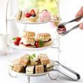Miniatyrbild 4 av 5: 12-pack serveringstänger, små serveringsredskap för catering, livsmedelsgodkänt 304 rostfritt stål serveringstänger aptitretare tänger socker tänger - silver