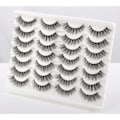 Miniatyrbilde 2 av 5: Fransar Lösögonfransar Cat Eyes Wispy Natural Faux Mink Fransar 14 Par Pack Lätt volym Korta falska ögonfransar Multipack