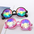 Pikkukuva 2 / 5: IC Klara pyöreät lasit Kalejdoskop Eyewears Crystal Lens Party Su Red