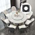 Miniatyrbillede 5 af 5: Pieces Lazy Susan Drejeskive Metal Drejeplade 360 Graders Roterende Stativ, Kugleleje Drejeplader til Bord Stol TV Sofa Stol..DEBUNS