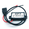 Miniatyrbillede 1 af 5: IC DC-DC-konverteringsmodul 12V til 5V USB udgangsstrømadapter 3A POWER Sort