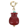 Miniatyrbillede 1 af 2: 1. pengepung Design Hængende Attractiv Nøglering Charm Cinnabar Taske Ornament IC