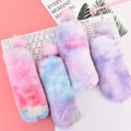 Miniatyrbilde 4 av 5: IC 2 ST Plysj Regnbue Etui for Jenter Fluffy Etui Søt Regnbue Penneholder Mykt Etui Fluffy Pennveske Sminkepung Barn
