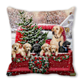 Miniatyrbillede 1 af 3: Glædelig Jul hjemmedekorations sofa puder pude E