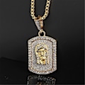 Miniatyrbillede 2 af 5: Hip Hop Berlock Hængende Rock Til Mænd Smykker Gave Nummer 100 Point Iced Out Bling Kæder Guld Legering Dog Tag Halskæde Engroshandel Gold-A