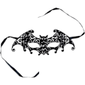 Miniatyrbillede 1 af 3: IC Maskerade Maske i Spids - Maskerademaske Halloween Sort
