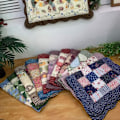 Pikkukuva 2 / 2: IC 2-osainen Boho-tyylinen puuvillapehmustettu sängynpäätytyynyn peite Kukallinen painettu Patchwork-tyynyn peite Setti, vakiokoko (510 punainen, 20\"x28\")