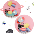 Pikkukuva 5 / 5: IC Plyschleksaker Astronautform, plyschstoppad leksak
