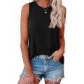 Pikkukuva 1 / 3: IC Damer Casual Cami Linne Löst Passform Sommar Ärmlös Camisole stor