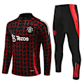 Miniatyrbilde 1 av 3: 2425 sesong Real Madrid Marseille Atletico Manchester United Manchester City Portugal halv-trekk jersey drakt langarmet fotball treningsdrakt Red and black [camouflage] M