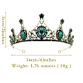 Pikkukuva 4 / 4: IC Vintage Crystal Tiara ja Kruunu Musta Tiara Naisille ja Tytöille