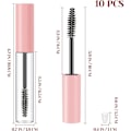 Pikkukuva 2 / 5: 10 kpl Tom Mascara -putki ripsiharjalla Muovi Eyeliner -putki Säiliö Täytettävä (10 ml)