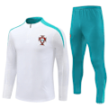 Miniatyrbilde 1 av 3: 2425 sesong Real Madrid Marseille Atletico Manchester United Manchester City Portugal halv-trekk jersey drakt langarmet fotball treningsdrakt White [Player Edition] 12 yards