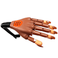 Miniatyrbild 3 av 3: Utmärkt kvalitet Nagelträning Hand - Övningshand svart