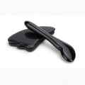 Miniatyrbild 3 av 5: Svart Obsidian Gua Sha skrapande massageverktyg Jadestensbräda M
