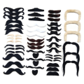 Miniatyrbillede 2 af 5: IC Mustasch självhäftande 48 falska skägg för att limma Schnauzer Fake 48pcs