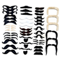 Pikkukuva 2 / 5: IC Mustasch självhäftande 48 falska skägg för att limma Schnauzer Fake 48pcs