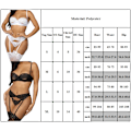 Pikkukuva 6 / 7: Seksikäs alusvaatesetti naisille push-up-rintaliiveillä ja stringeillä - yöasu valkoinen white M