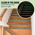 Miniatyrbillede 2 af 5: IG Anti-Slip Glow-in-the-Dark Tape til Trappetrin - Selvklæbende Lysende