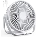 Miniatyrbillede 1 af 5: IC USB-ventilator, 3-hastigheds skrivebordsventilator, 360° justerbar støjsvag ventilator, bærbar ventilator til kontor, soveværelse, bil, rejser Hvid