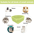 Miniatyrbillede 5 af 5: IG Hamster Skål Keramisk Tuggmatskål Vandskål til små green