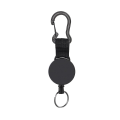 Miniatyrbild 1 av 5: Infällbar nyckelring svart elastisk pull-indragbar nyckel IC