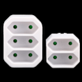 Miniatyrbillede 2 af 5: IC EU-konverteringsplugg 1 til 2 / 1 til 3-vejs europæisk power A
