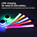 Pikkukuva 5 / 5: IG LED-ranneke juoksuun (2-pakk), USB-ladattava heijastava sininen