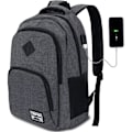Miniatyrbillede 1 af 5: IC Datorrygsæk Vandafvisende Forretningsrygsæk med USB-opladning til College/Fritid/Forretning/Skole (Mørkegrå)