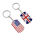 Miniatyrbillede 1 af 3: 2 stk Nøglering Unik Stilfuld Mode Amerikansk Nationalflag Nøglering Union Jack Nøglering Landsflag Nøglering Enkel Nøglering IC