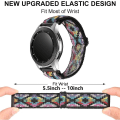Miniatyrbild 3 av 5: Nylonarmband för Samsung Galaxy Watch 4/Classic/46mm/Active 2/Gear S3 Justerbart Elastiskt Armband Vinröd 20mm