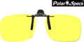 Polar Specs Clip On Solglasögon 42x132mm, Uppfällbara Polariserade Gula Nattkörningslinser UV400 Kat.1, Aluminiumram, Unisex