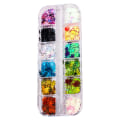 Miniatyrbilde 1 av 5: IC Jule-Neglekunst Glitter Snøfnugg Neglekunst Paljetter 3D Neglestil 2