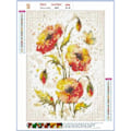 Miniatyrbild 2 av 5: IC 5D DIY Måla efter siffror Kit Vackra blommor Kristallstrass för vuxna Broderikonst Korsstygn How Tos Väggdekor Sovrum Vardagsrum 30 x 40c