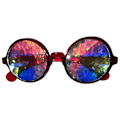 Pikkukuva 1 / 5: IC Klara pyöreät lasit Kalejdoskop Eyewears Crystal Lens Party Su Red
