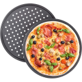 Pikkukuva 1 / 5: IG Perforoitu pizzapanna, 2-pakkauksessa hiiliterästä valmistettu perforoitu tarttumaton 2er Pack