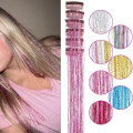 Miniatyrbild 1 av 5: Clip in Hair Tinsel Extensions Kit för Halloween Cosplay Party Coffee