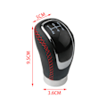 Miniatyrbillede 3 af 5: IC Modificeret PU-gearknop, rillet læder gearstang, 3-trins gearhoved til køretøjer (sort tråd)
